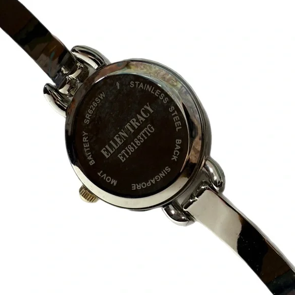 Ellen Tracy - Diamond Accent Ladies Watch - Two-Tone Metal - Silver Dial - Picture 6 of 7